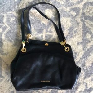 Michael Kors small shoulder bag (black and gold zippers)